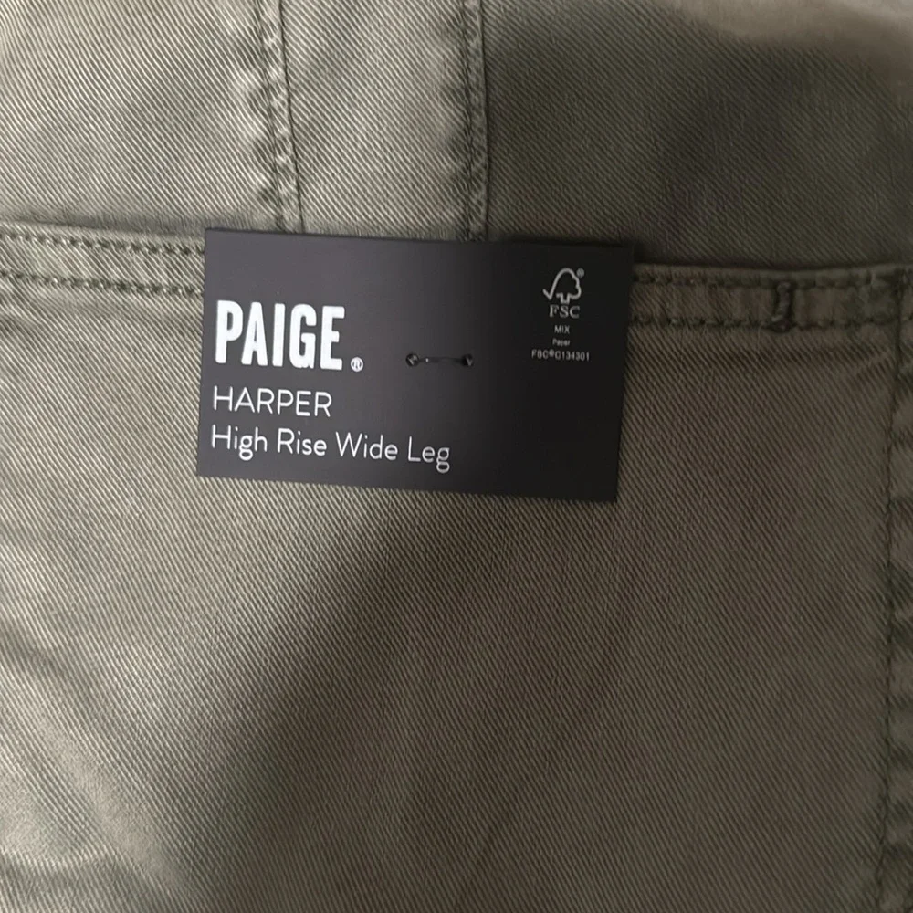 Paige Harper wide leg, high waisted paper bag pants, NWT, 30 - Picture 12 of 16